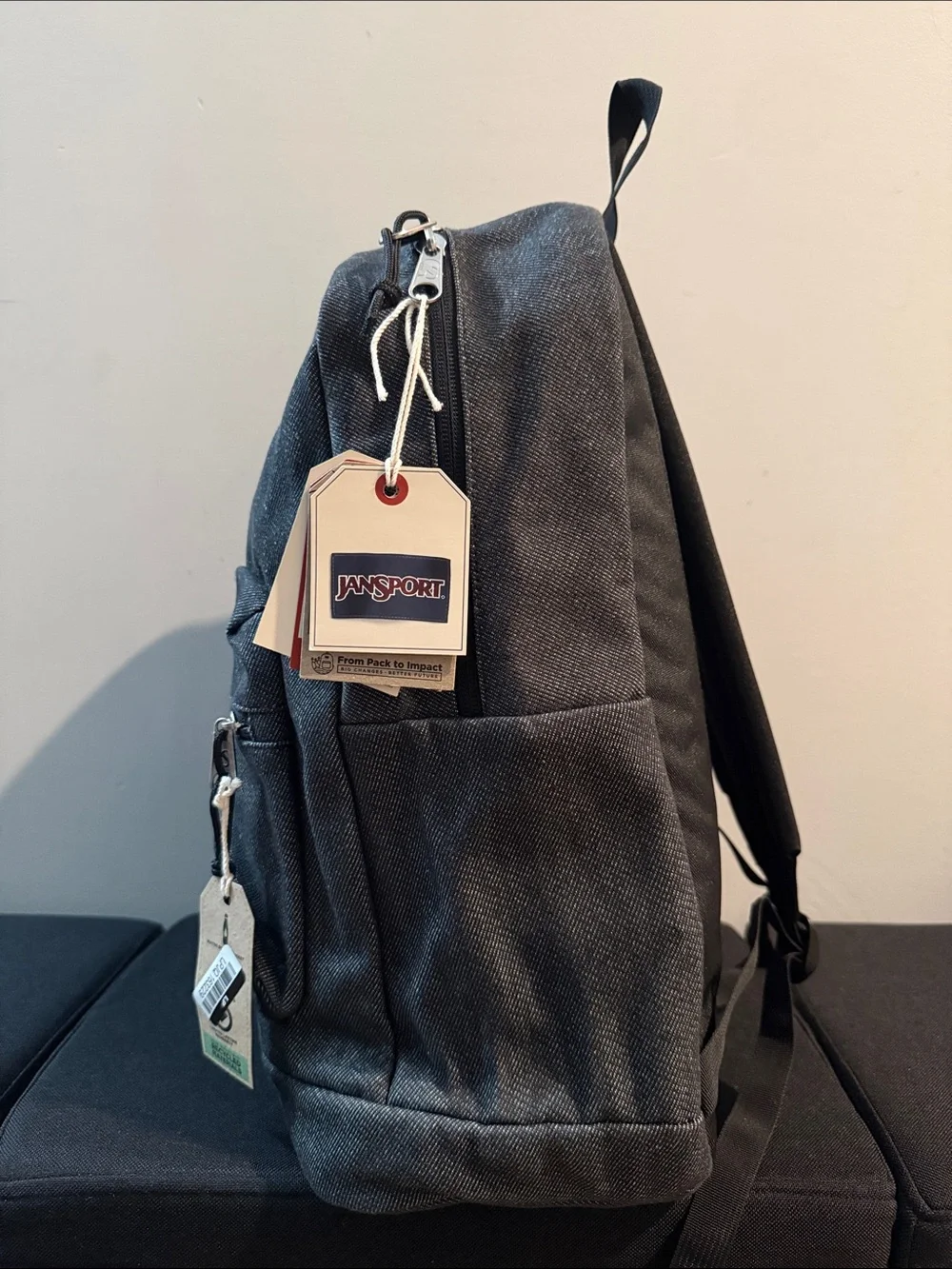 Jansport Black Denim Backpack